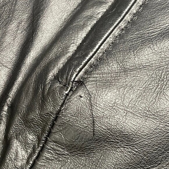 Winlit | Vintage Black Leather Skirt | Size 5/6 - Picture 8 of 8